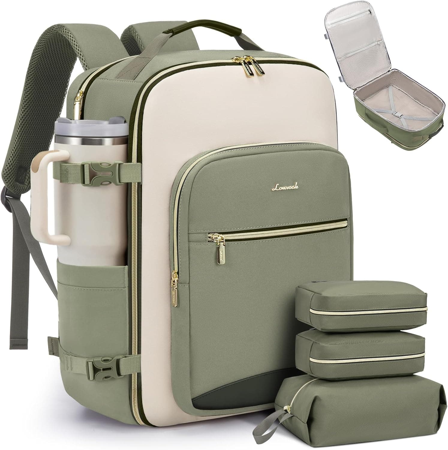 LOVEVOOK 40L Travel Backpack with Packing Cubes - Image 1
